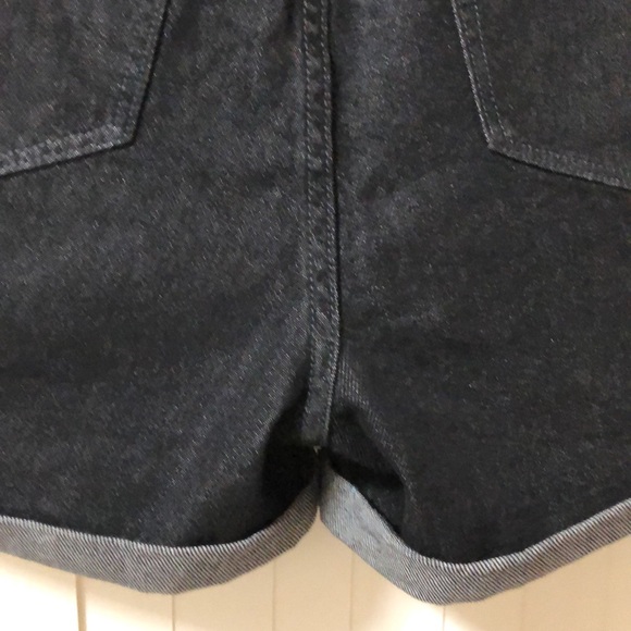 NATURE DENIM High Waist Cuffed Dark Wash Shorts M - Picture 7 of 11